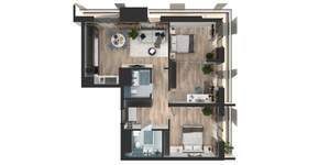 2-к квартира, вторичка, 73м2, 13/24 этаж