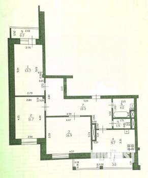 3-к квартира, вторичка, 76м2, 18/18 этаж