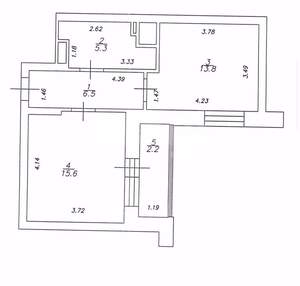 1-к квартира, вторичка, 43м2, 3/18 этаж