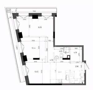 3-к квартира, вторичка, 76м2, 6/19 этаж