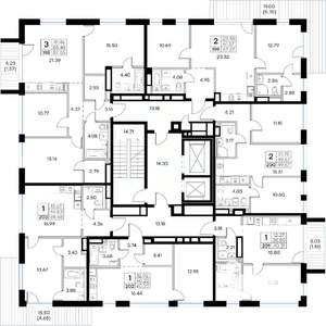 2-к квартира, вторичка, 67м2, 7/8 этаж