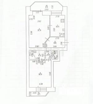 2-к квартира, вторичка, 67м2, 6/9 этаж