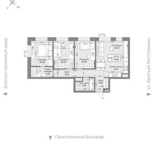 4-к квартира, вторичка, 71м2, 18/24 этаж