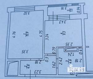 1-к квартира, вторичка, 36м2, 11/16 этаж