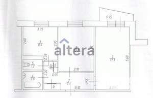2-к квартира, вторичка, 50м2, 4/9 этаж