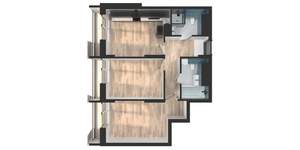 2-к квартира, вторичка, 58м2, 21/25 этаж