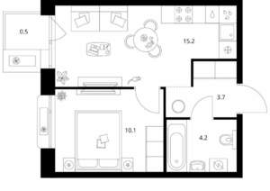 1-к квартира, вторичка, 34м2, 4/26 этаж