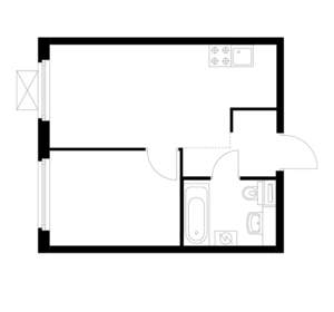 1-к квартира, вторичка, 33м2, 15/17 этаж