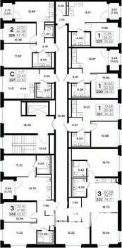 3-к квартира, вторичка, 64м2, 3/8 этаж