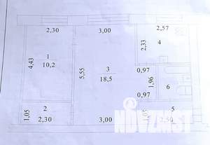 2-к квартира, вторичка, 43м2, 1/5 этаж