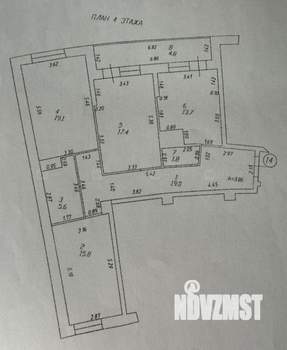 3-к квартира, вторичка, 97м2, 4/15 этаж