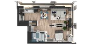 1-к квартира, вторичка, 50м2, 12/25 этаж