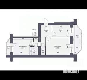 2-к квартира, вторичка, 55м2, 7/18 этаж