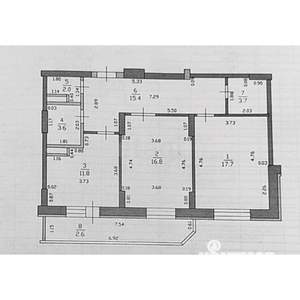 3-к квартира, вторичка, 71м2, 8/17 этаж