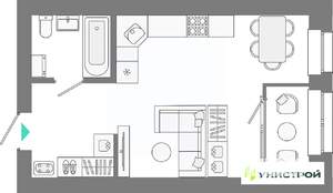 1-к квартира, вторичка, 32м2, 6/10 этаж