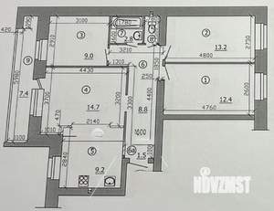 4-к квартира, вторичка, 73м2, 3/9 этаж