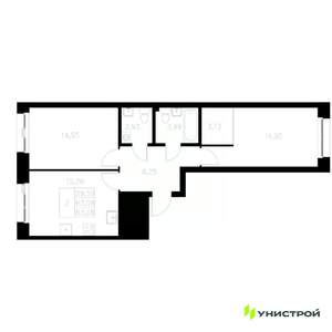 2-к квартира, вторичка, 63м2, 3/8 этаж