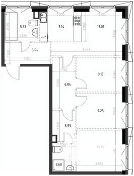 3-к квартира, вторичка, 75м2, 9/10 этаж