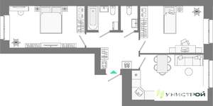 2-к квартира, вторичка, 61м2, 6/10 этаж