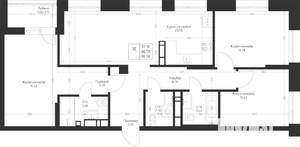 3-к квартира, вторичка, 88м2, 8/23 этаж