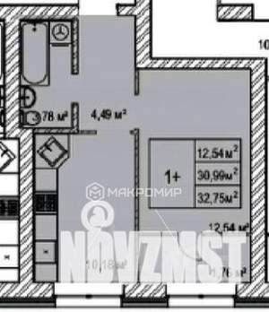 1-к квартира, вторичка, 35м2, 7/9 этаж