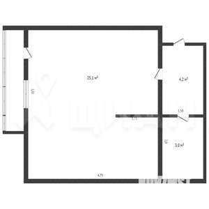 1-к квартира, вторичка, 33м2, 5/8 этаж