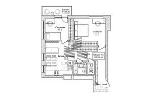 2-к квартира, вторичка, 61м2, 5/22 этаж