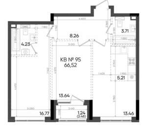 3-к квартира, вторичка, 67м2, 9/9 этаж