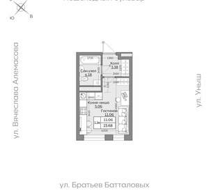 1-к квартира, вторичка, 24м2, 15/24 этаж