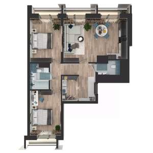 2-к квартира, вторичка, 68м2, 8/25 этаж