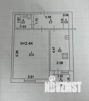 1-к квартира, вторичка, 40м2, 4/10 этаж