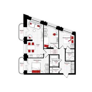 3-к квартира, вторичка, 81м2, 7/25 этаж