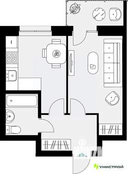 1-к квартира, вторичка, 35м2, 12/18 этаж