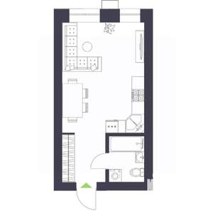 Студия квартира, вторичка, 11м2, 2/7 этаж