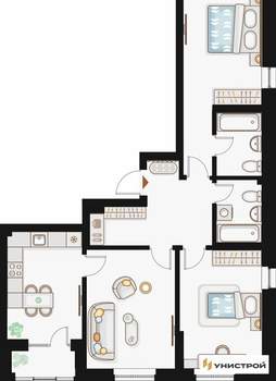 3-к квартира, вторичка, 82м2, 19/19 этаж