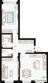 2-к квартира, вторичка, 70м2, 7/19 этаж