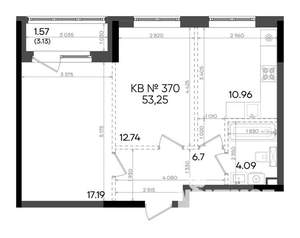 2-к квартира, вторичка, 53м2, 8/23 этаж