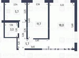 2-к квартира, вторичка, 44м2, 2/5 этаж