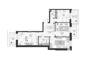 3-к квартира, строящийся дом, 105м2, 1/4 этаж