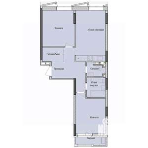 2-к квартира, строящийся дом, 69м2, 2/23 этаж