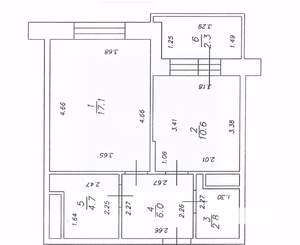 1-к квартира, вторичка, 44м2, 7/18 этаж