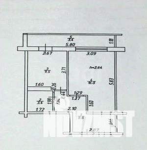 1-к квартира, вторичка, 38м2, 4/10 этаж