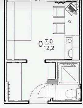1-к квартира, вторичка, 13м2, 5/5 этаж