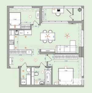 3-к квартира, вторичка, 68м2, 3/25 этаж