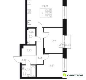 2-к квартира, вторичка, 71м2, 5/7 этаж