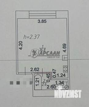 1-к квартира, вторичка, 20м2, 5/5 этаж