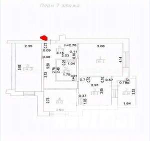 3-к квартира, вторичка, 70м2, 7/16 этаж