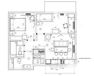 2-к квартира, вторичка, 52м2, 22/24 этаж