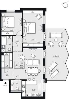 3-к квартира, сданный дом, 110м2, 1/4 этаж