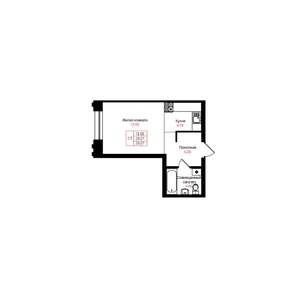 Студия квартира, вторичка, 28м2, 2/25 этаж